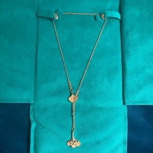 Carrera y Carrera lariat Ginkgo necklace. 18k gold with .5 karats of diamonds